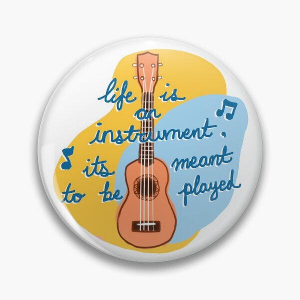 Item preview, Ukulele (Yellow / light blue) - Life is an instrument, it's meant to be played! designed and sold by citrusapple.
