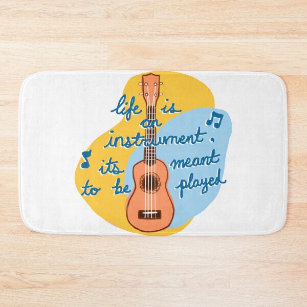 Item preview, Ukulele (Yellow / light blue) - Life is an instrument, it's meant to be played! designed and sold by citrusapple.