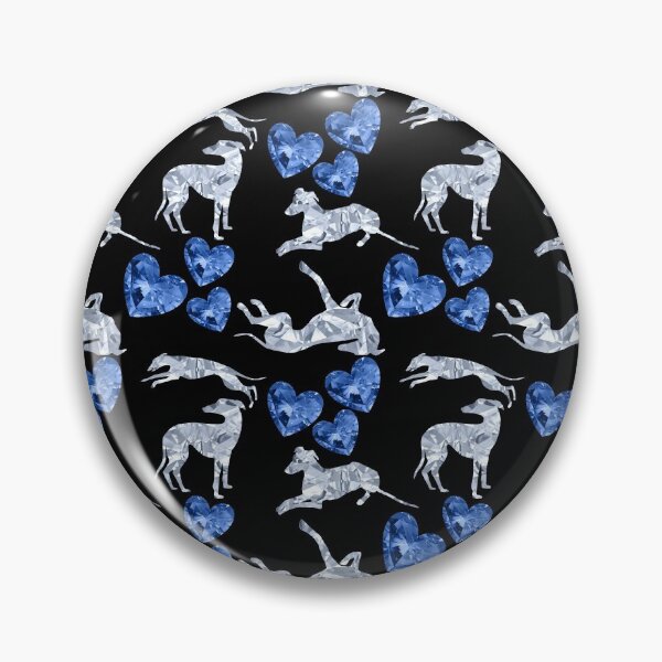 Item preview, Greyhound Diamonds with Blue Sapphire Gemstone Hearts designed and sold by GreytGraphicals.