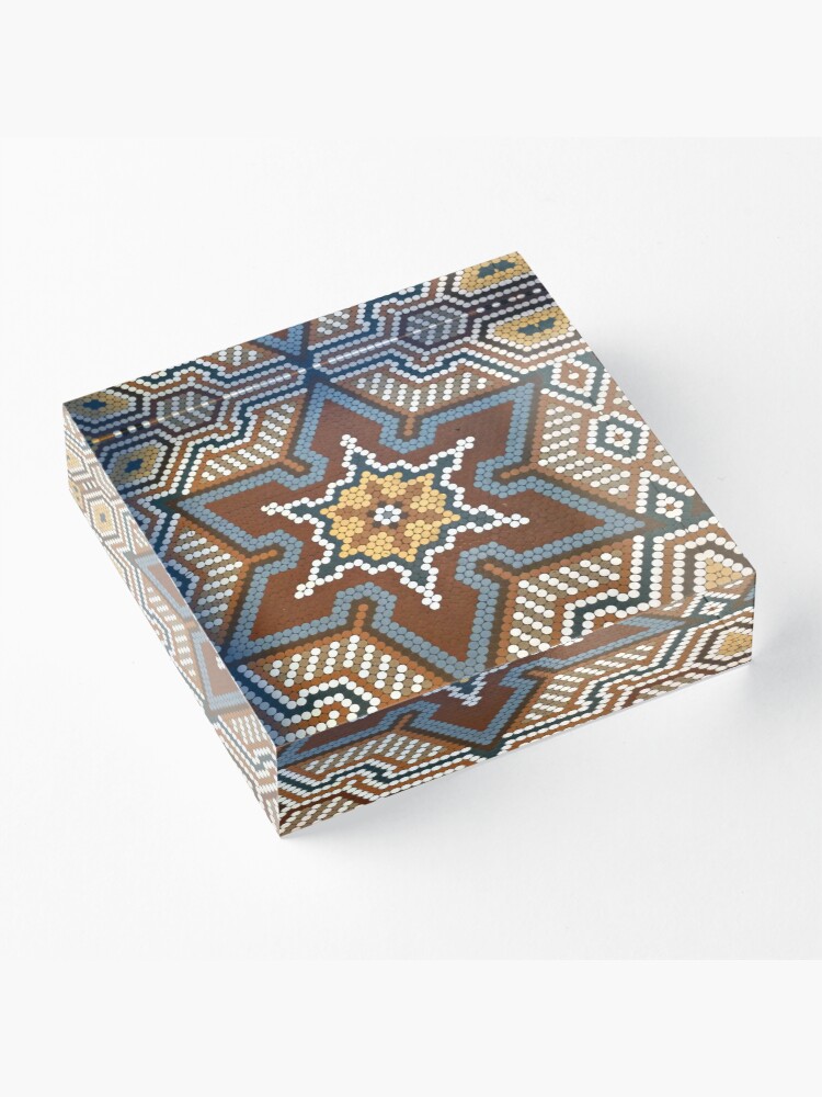 Alternate view of French Lick Resort-floor tile-mosaic tiles Acrylic Block
