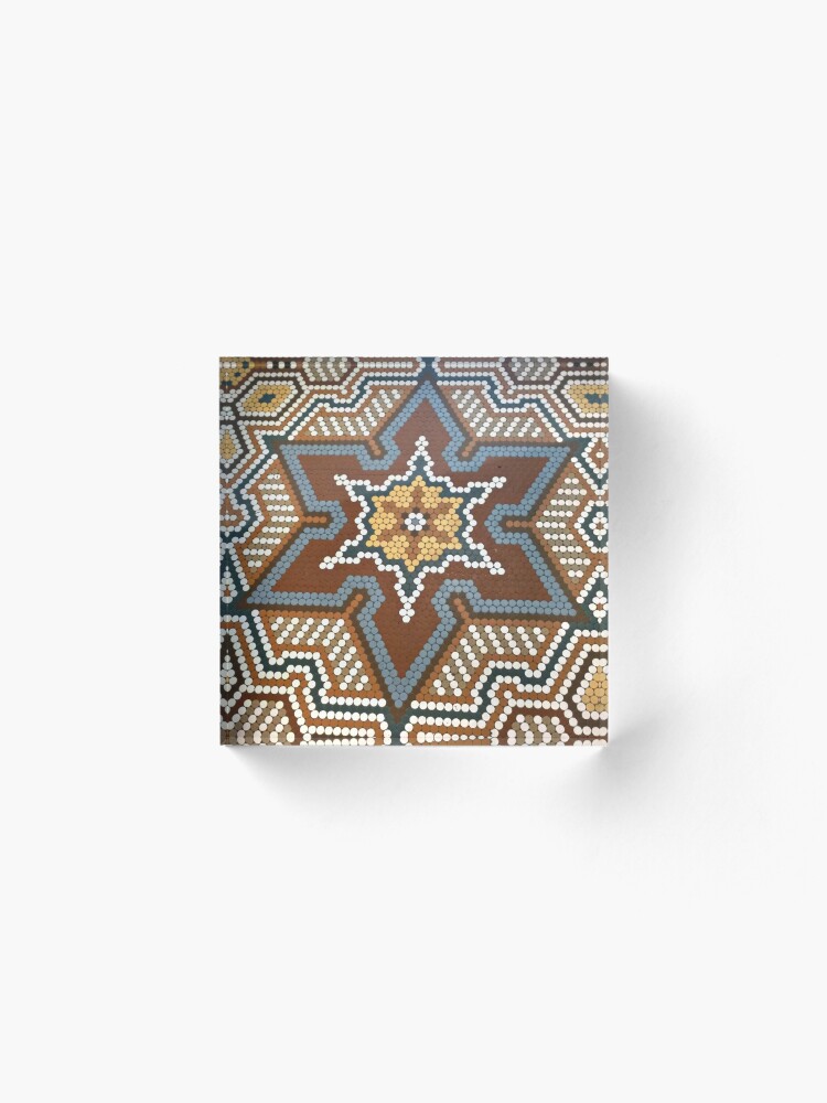Alternate view of French Lick Resort-floor tile-mosaic tiles Acrylic Block