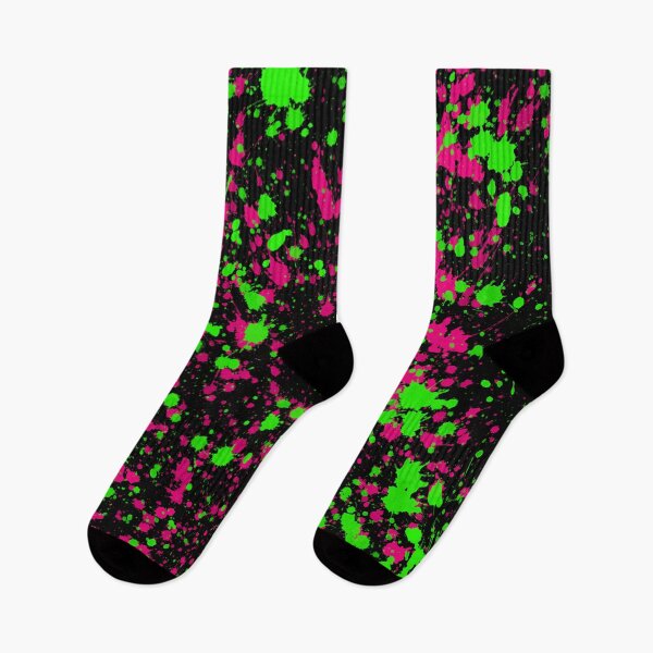 Item preview, Black, Florescent, Green & Pink Splashes  designed and sold by DirtyAngelFace Shop.