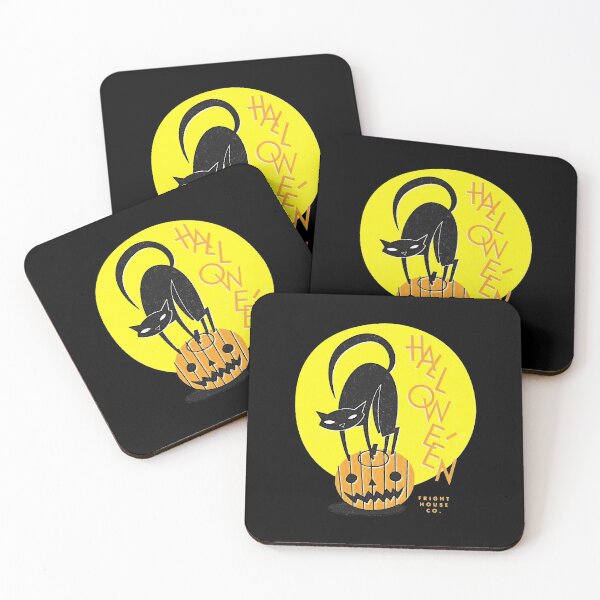 Item preview, Black Cat & Jack O' Lantern designed and sold by frighthouseco.