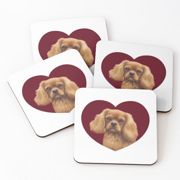 Item preview, Cavalier King Charles Spaniel - Ruby in a Heart designed and sold by jollyinu.