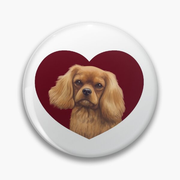 Item preview, Cavalier King Charles Spaniel - Ruby in a Heart designed and sold by jollyinu.