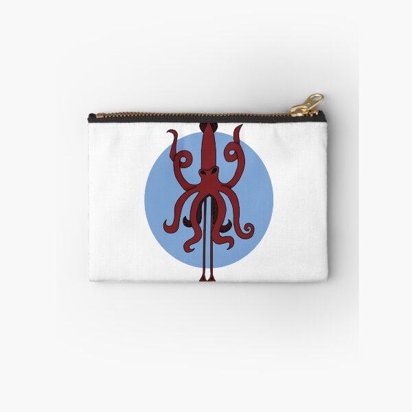 Item preview, Red Squid with Blue Circle designed and sold by SydlinDoodles.