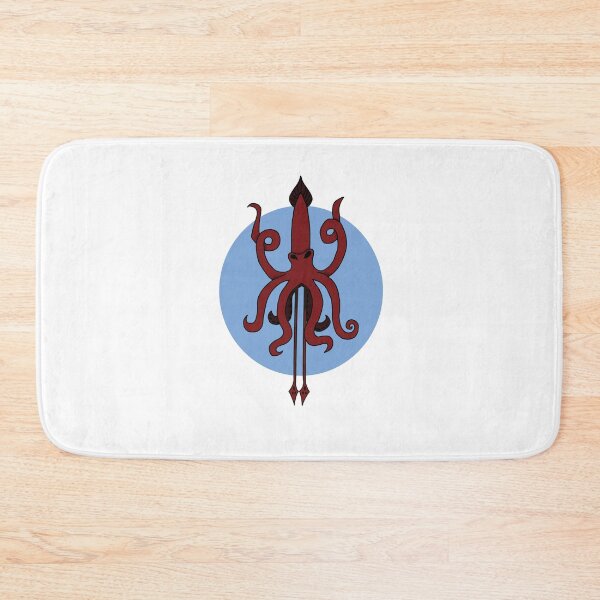 Item preview, Red Squid with Blue Circle designed and sold by SydlinDoodles.