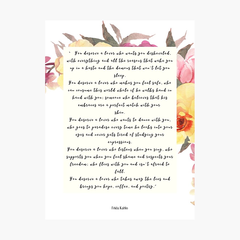 ★ORIGINALアート YOU DESERVE LOVE You deserve a lover by Frida Kahlo