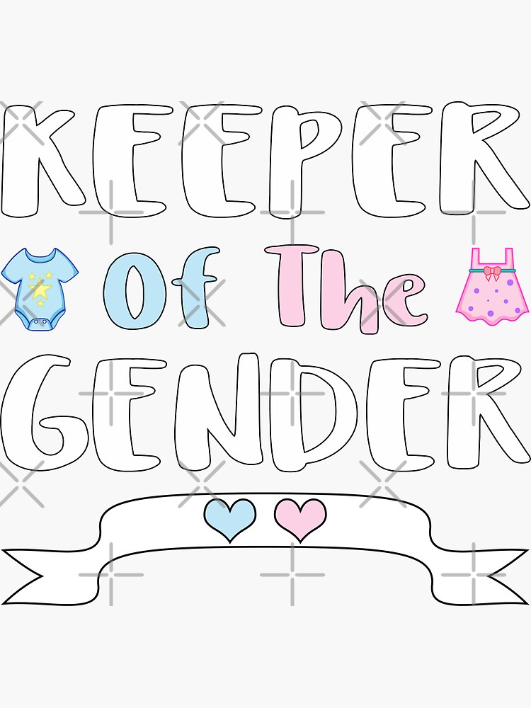 Keeper Of The Gender Funny Baby Shower BOY OR GIRL' Sticker