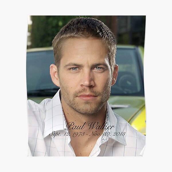 V0816 Paul Walker Portrait Actor Decor WALL PRINT POSTER UK