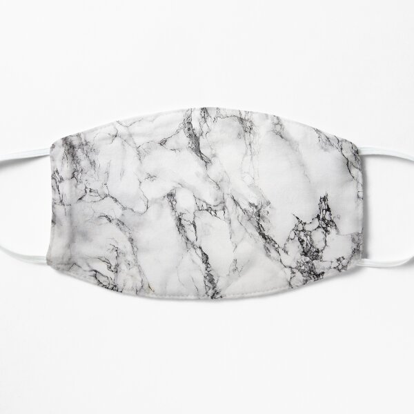 White Marble Image Flat Mask