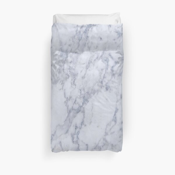 White And Gray Marble Stone Pattern Duvet Cover