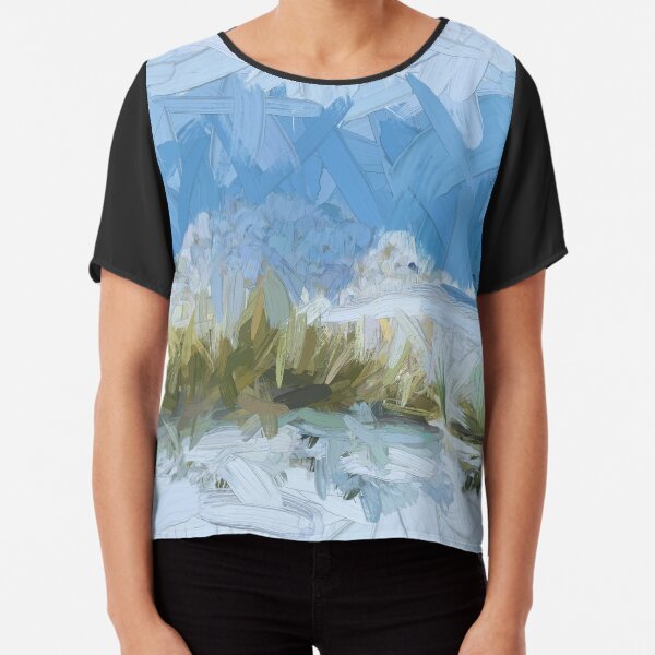 White Sands Abstract Chiffon Top