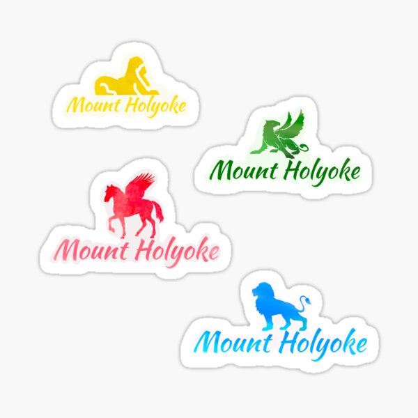 Vista previa del artículo con la obra «Paquete de pegatinas / imanes de clases de Mount Holyoke», diseñado y vendido por Vivi Corre.
