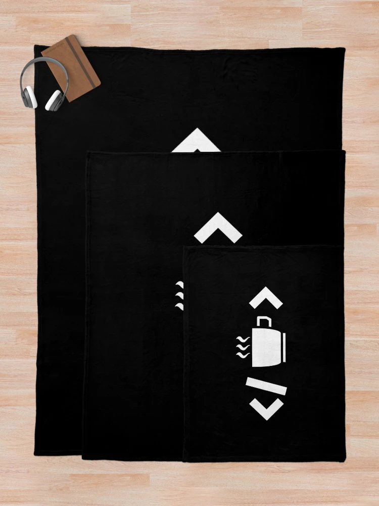 Thumbnail 5 of 6, Throw Blanket, Coffee Code Web Developer Programmer Coder designed and sold by KhanWill.