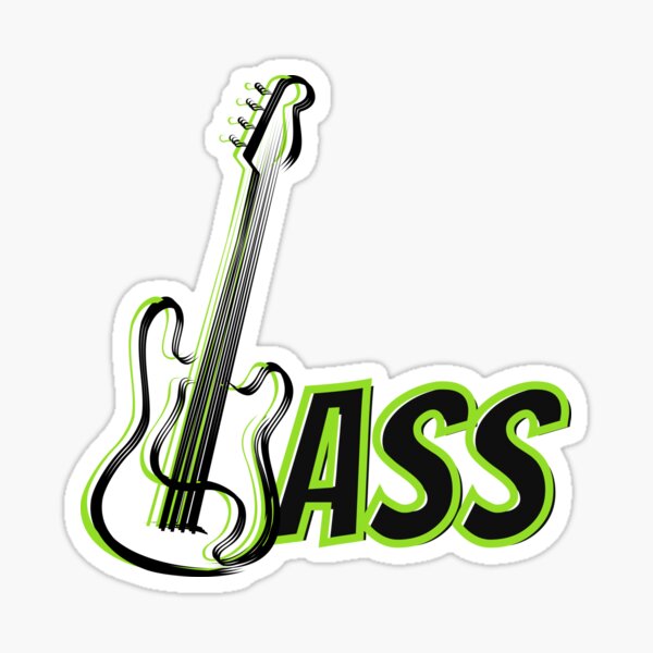 Funny Playin' Bass Guitar Player Gift Bass Fish Fishing Tee - Funny Bass  Guitar Player - Sticker