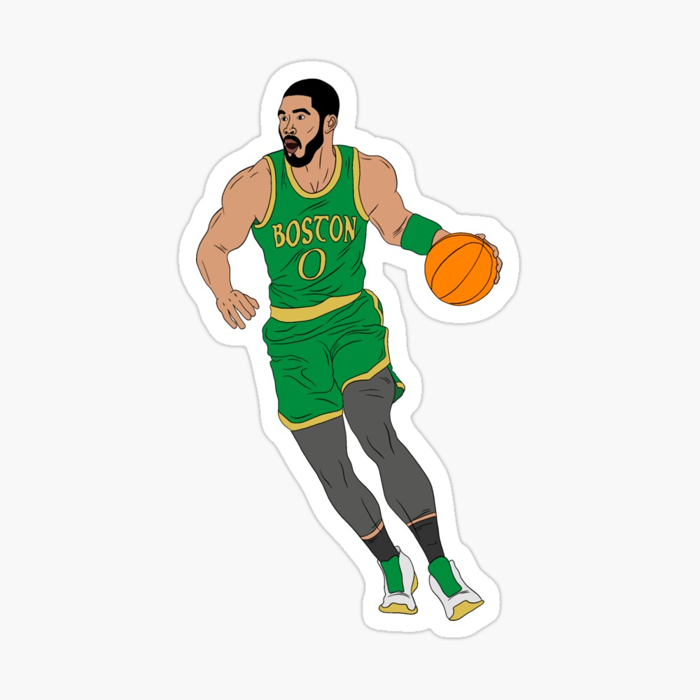 Jayson Tatum basketball Paper Poster Celtics 6 - Jayson Tatum - Sticker