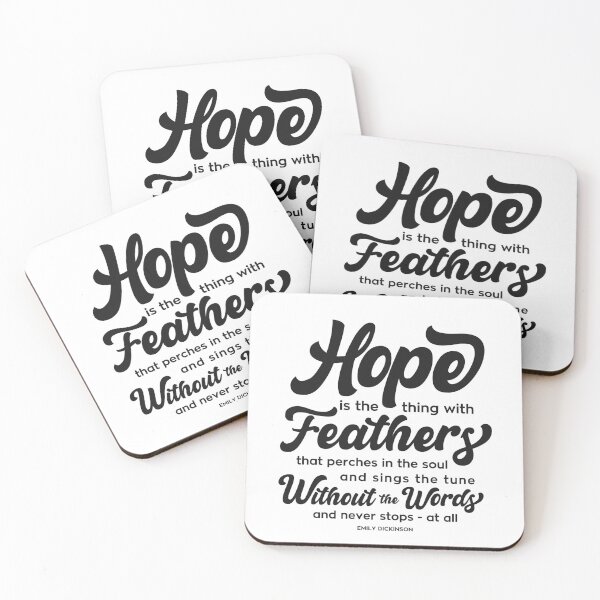 Item preview, Hope is the thing with feathers - Dickinson Quote designed and sold by miragreetings.