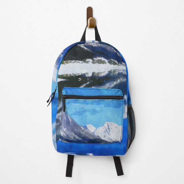 Item preview, Snowy Mountains Reflection in the Icy Lake - Watercolor designed and sold by d1mology.