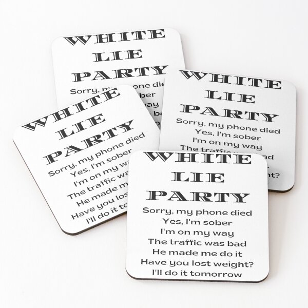 Item preview, White Lie Party Excuses designed and sold by giftsbyminuet.