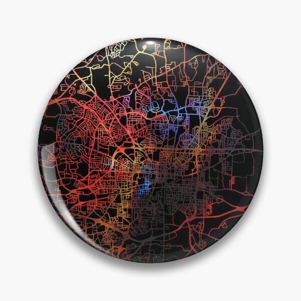 Artikelvorschau, Greensboro City Street Map Dunkler Modus entworfen und verkauft von map-lover.