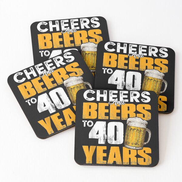 Item preview, Cheers And Beers To 40 Years Old Birthday Funny Drinking designed and sold by ClarkeLilly.