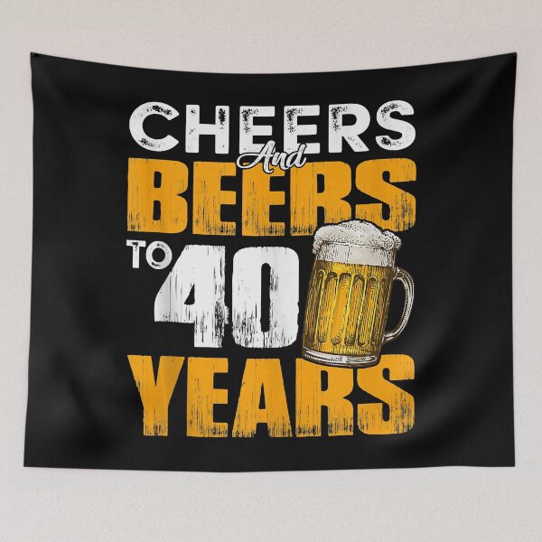 Item preview, Cheers And Beers To 40 Years Old Birthday Funny Drinking designed and sold by ClarkeLilly.