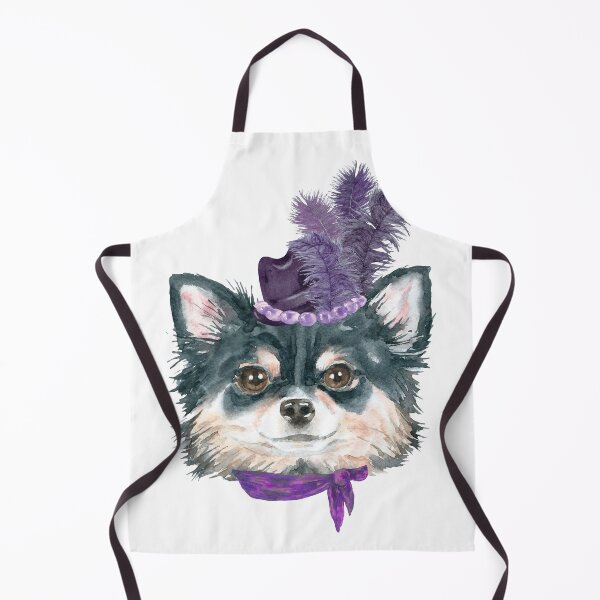 Item preview, chihuahua in Purple Hat and Feathers designed and sold by Jsjustjs.