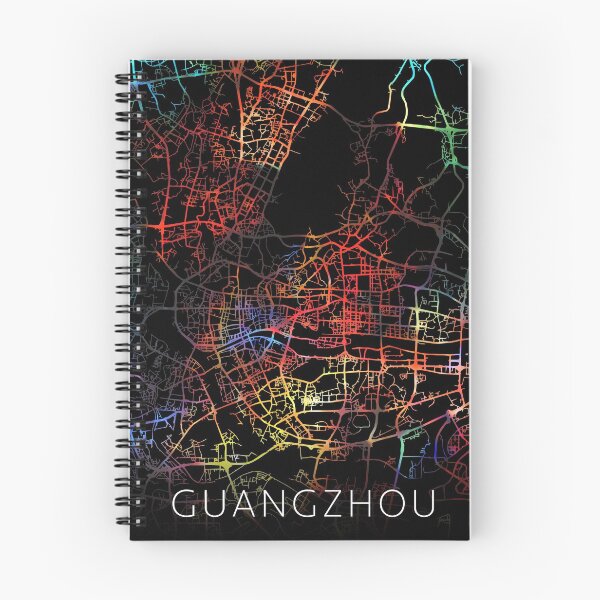 Item preview, Guangzhou City Street Map Dark Mode designed and sold by map-lover.