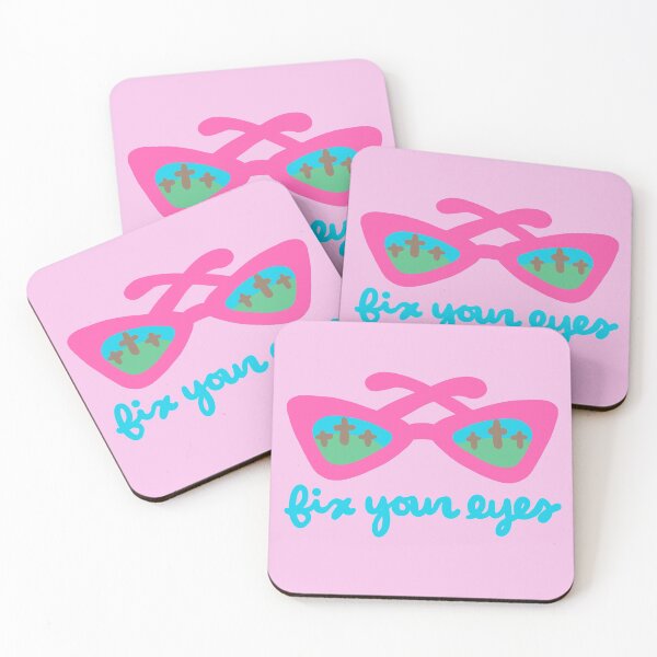 Item preview, Pink "Fix Your Eyes" Sunglasses designed and sold by faithprints.