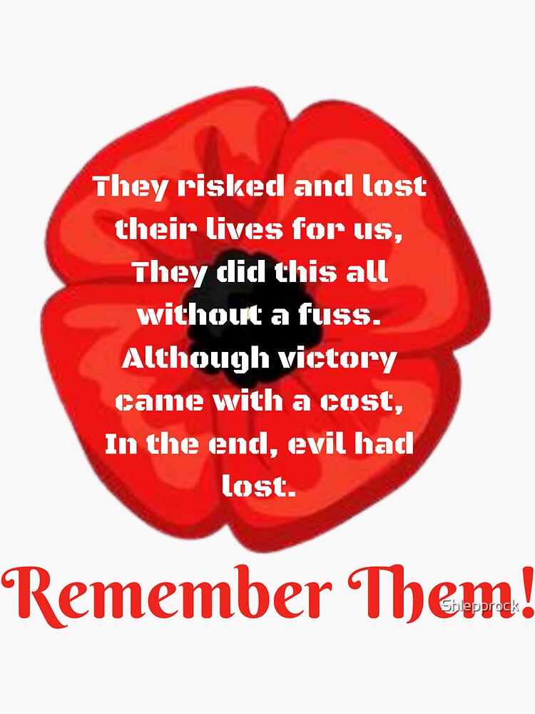 Discover A Remembrance Day Sticker