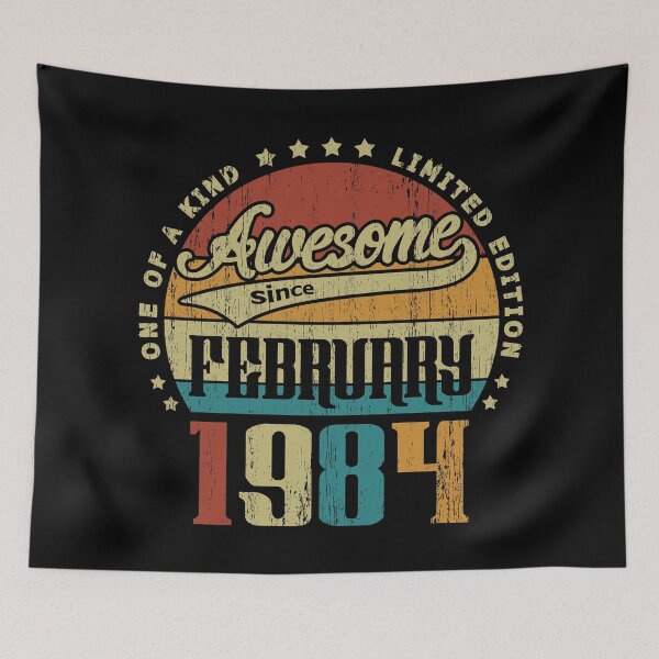 Item preview, Vintage February 1984 One Of A Kind Awesome Since February 1984 37th Birthday Gift 37 Years Old designed and sold by Takatv.