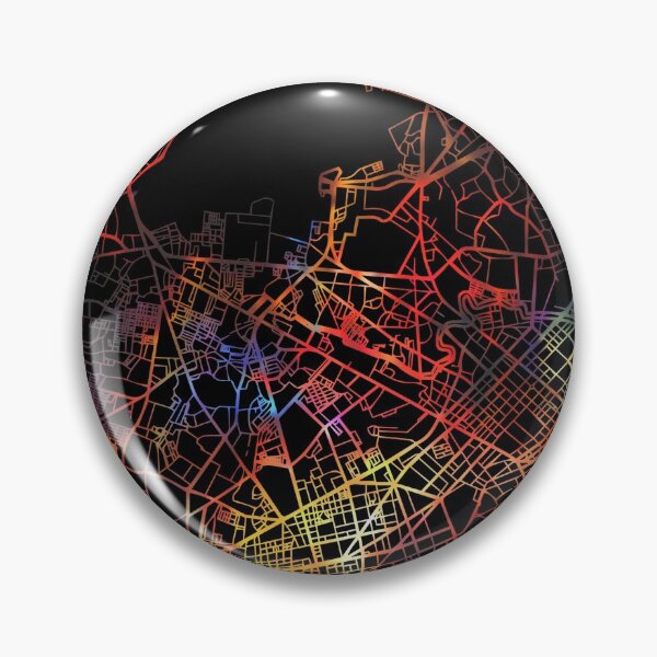 Aperçu de l'œuvre Carte des rues de Ho Chi Minh-Ville en mode sombre créée et vendue par map-lover.