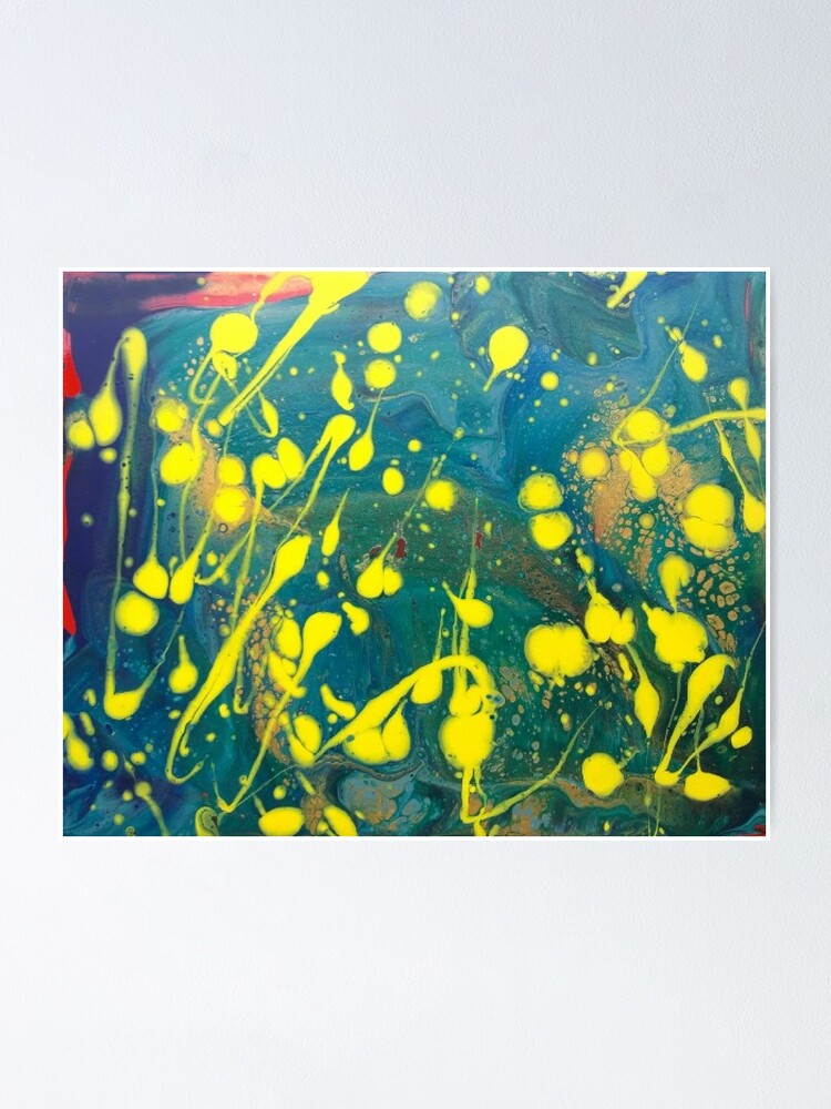 Alternate view of Abstract Painting-"Lemon Drops"-abstract art-abstracts Poster