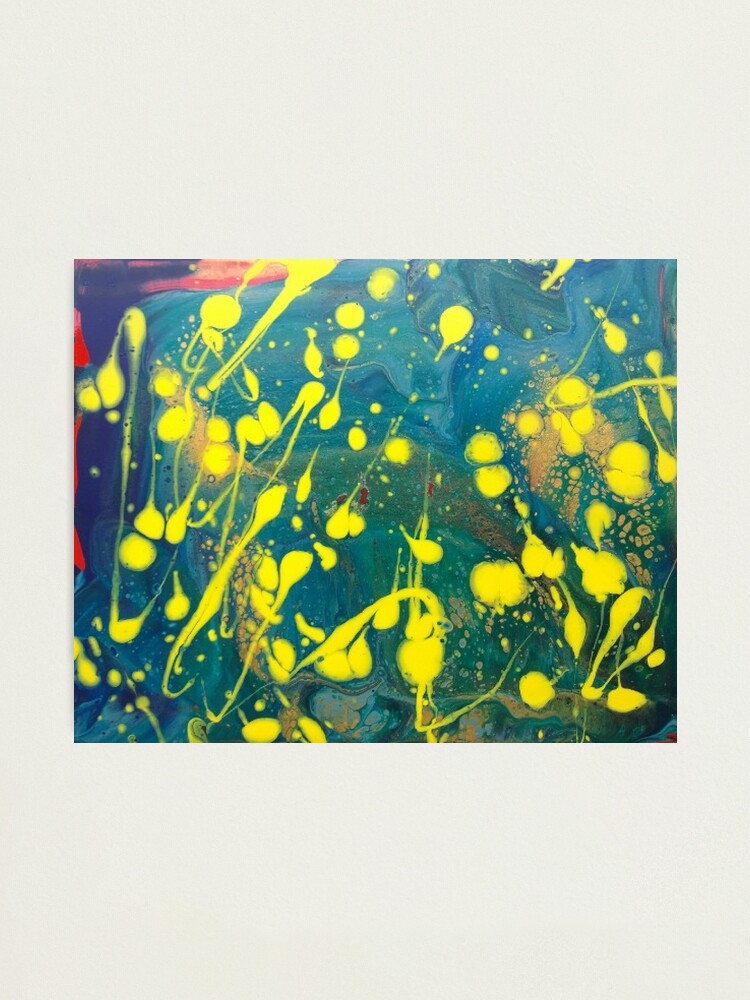 Alternate view of Abstract Painting-"Lemon Drops"-abstract art-abstracts Photographic Print