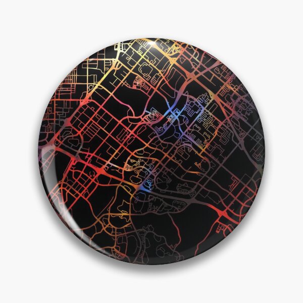 Artikelvorschau, Irvine City Street Map Dunkler Modus entworfen und verkauft von map-lover.