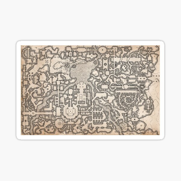 The Winter Tombs - a massive dungeon complex by Dyson Logos Sticker