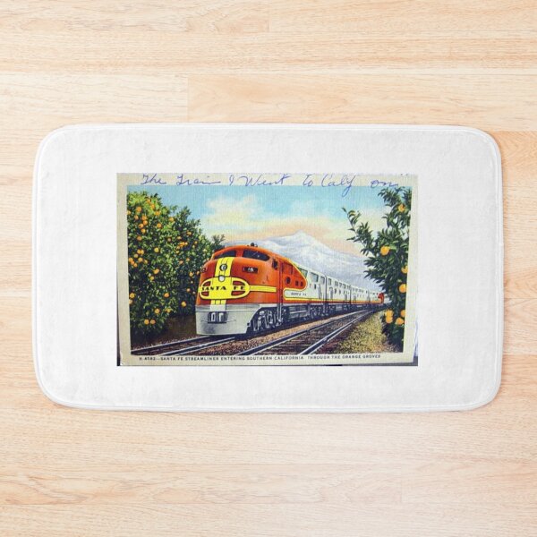 Item preview,  Train, Santa Fe, California, Orange Groves, Antique, Vintage, Postcard designed and sold by Vintaged.