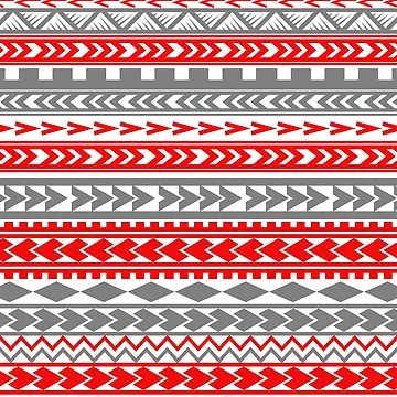 Artwork thumbnail, gray and red patterns by ARTSHACKPRINTS