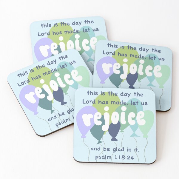 Item preview, Psalm 118:4 Rejoice Balloons designed and sold by faithprints.