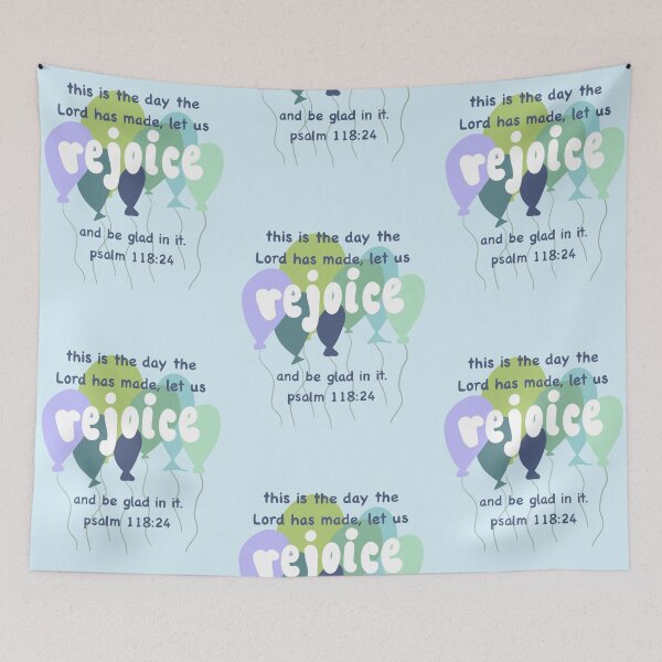 Item preview, Psalm 118:4 Rejoice Balloons designed and sold by faithprints.