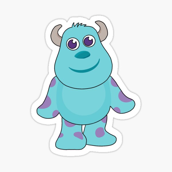 Disney Monsters Inc Sulley Kitty Color Chalk Graphic Sticker