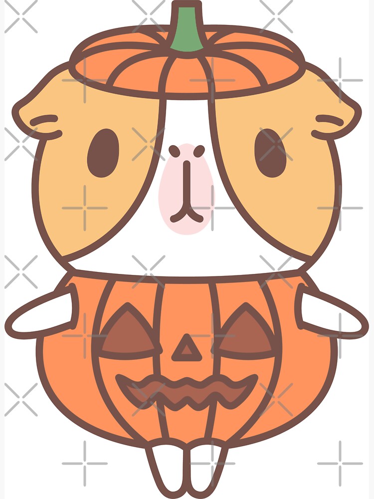 guinea-pig-in-pumpkin-costume-magnet-for-sale-by-miri-noristudio