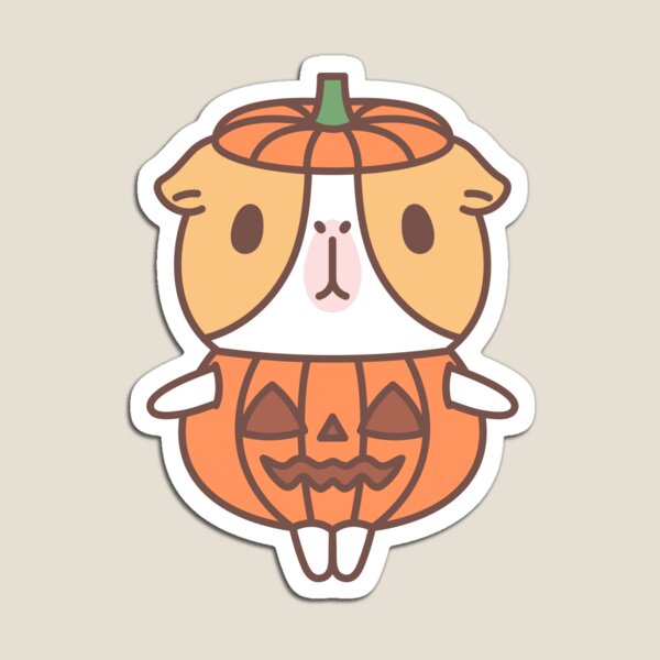 Guinea pig in pumpkin costume Magnet
