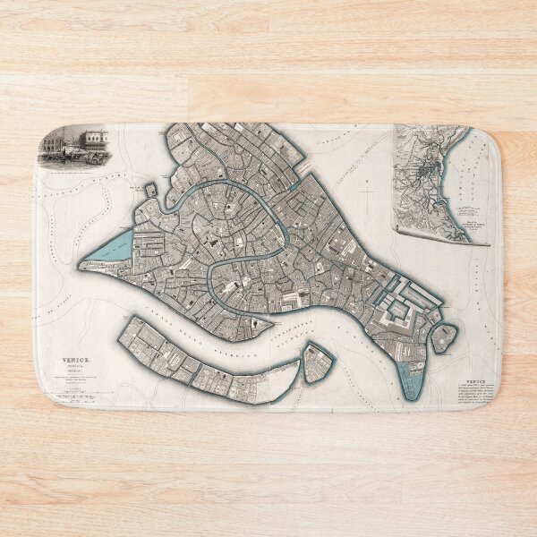 Item preview, 1838 Vintage Map of Venice, Italy designed and sold by Gin  Neko.
