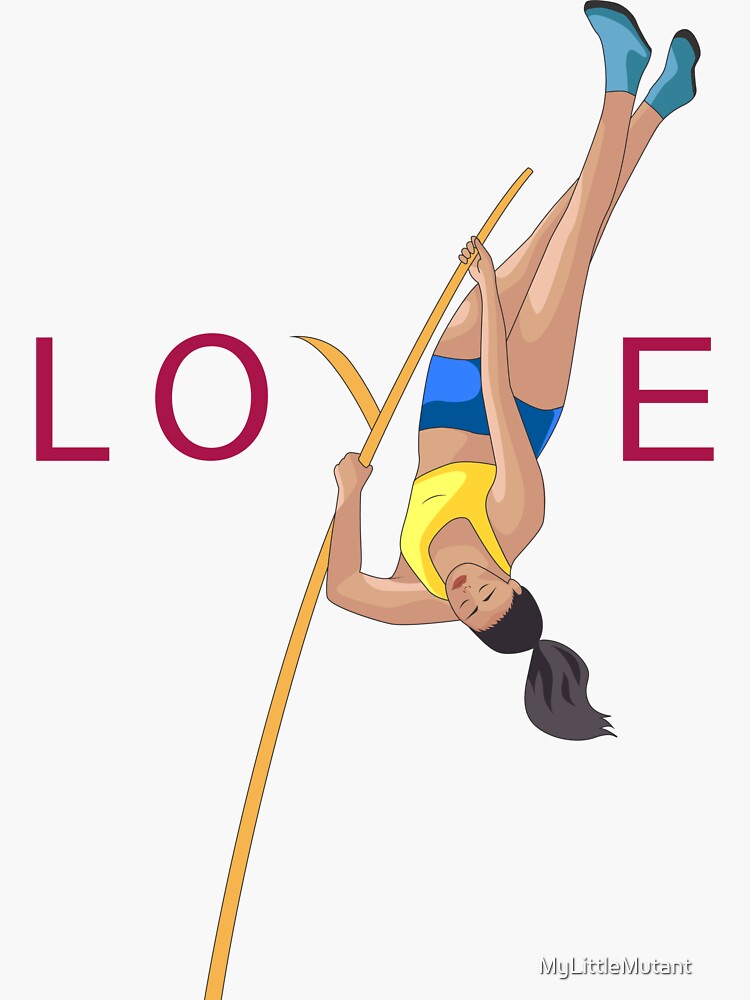 "Love Pole Vaulting Women Pole Vault " Sticker for Sale by