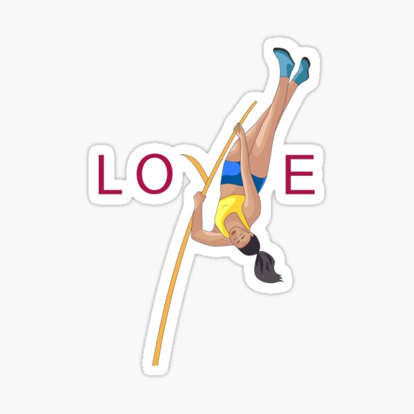 "Love Pole Vaulting Women Pole Vault " Sticker for Sale by