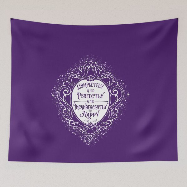 Item preview, Completely, Perfectly and Incandescently Happy. Jane Austen quote from Pride and Prejudice designed and sold by SleeplessLady.