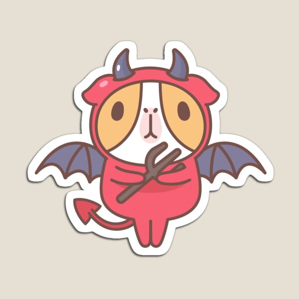 Guinea pig in devil costume Magnet