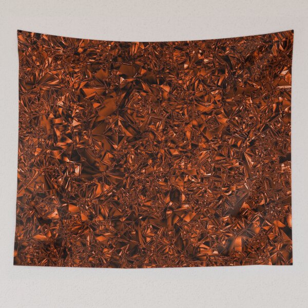 Item preview, Crumpled Foil Abstract in Jack O'Lantern Orange designed and sold by Darcy777.